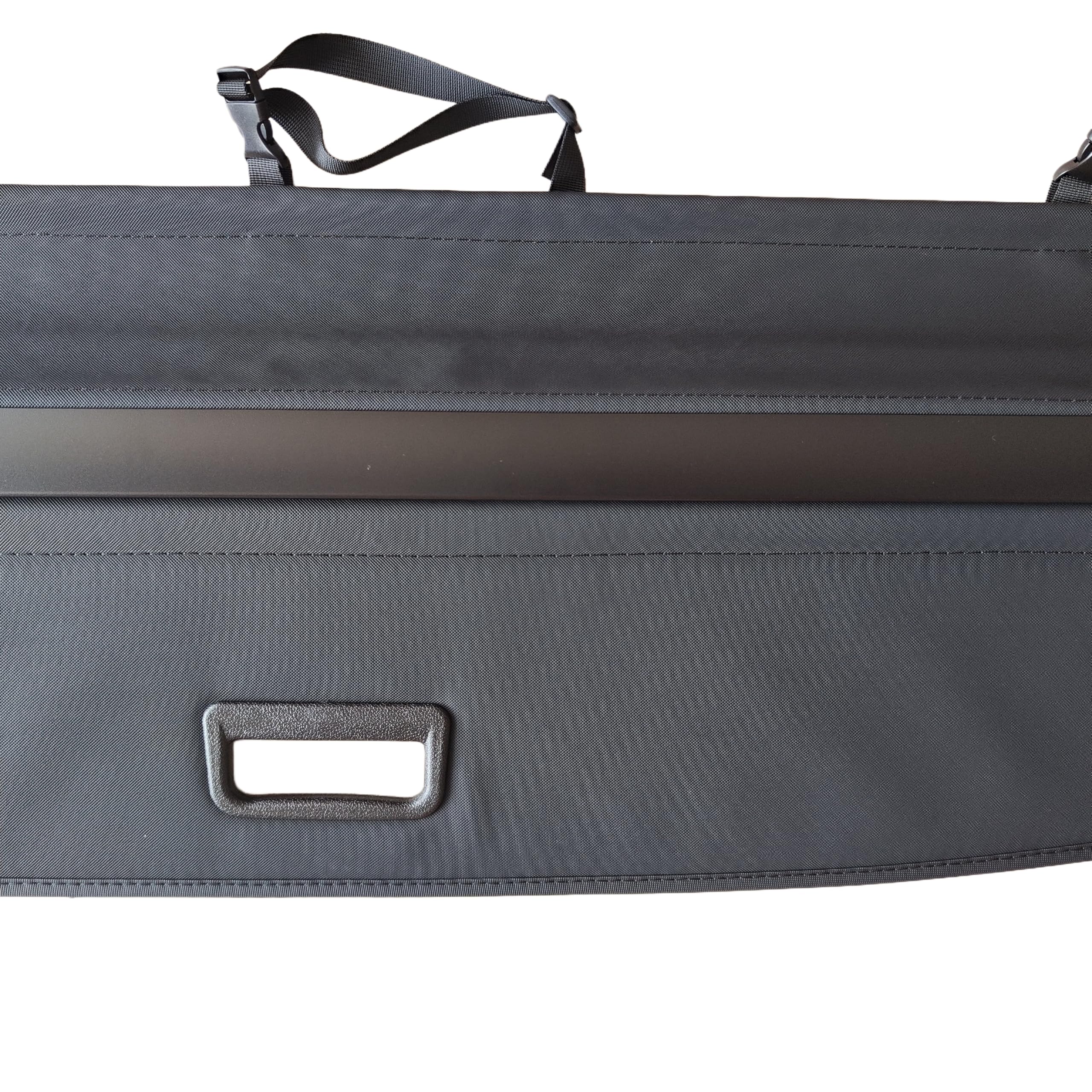 GEPCO Laderaumabdeckung Rollo kompatibel mit VW Touareg II (7P) 2010-2018 | Kofferraumabdeckung Hutablage Gepäckraumabdeckung | Kofferraumrollo Sichtschutz Schwarz | OEM 7P6867773