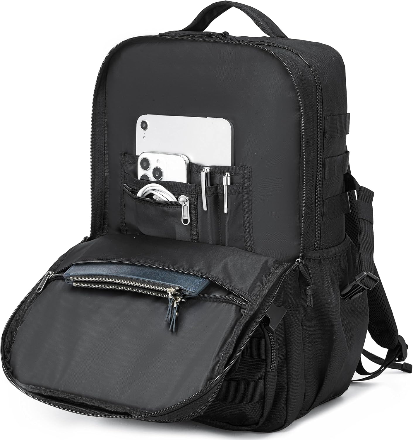 Wotony Tactical Backpack - Military waterproof backpack with multiple pockets and tactical gear for the outdoors (Black, 35L) - Image 7