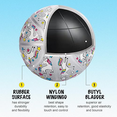 Miniatura 4 de Richball Durable Youth Basketball Size 4 & 5 (27.5") – Long-Lasting Indoor Outdoor Ball for Kids and Teens, Boys Training Game Ball with Pump