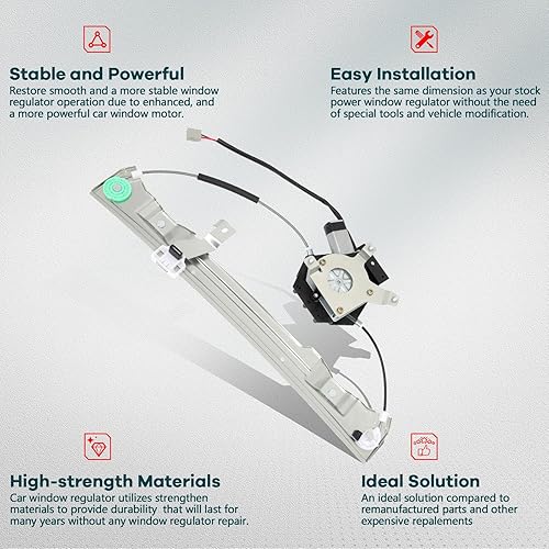 Miniatura 46 de Elevalunas eléctrico Trasero izquierdo Lado del conductor con motor se adapta a 2008-2012 para Ford Escape 2008-2011 para Mercury Mariner 2008-2011