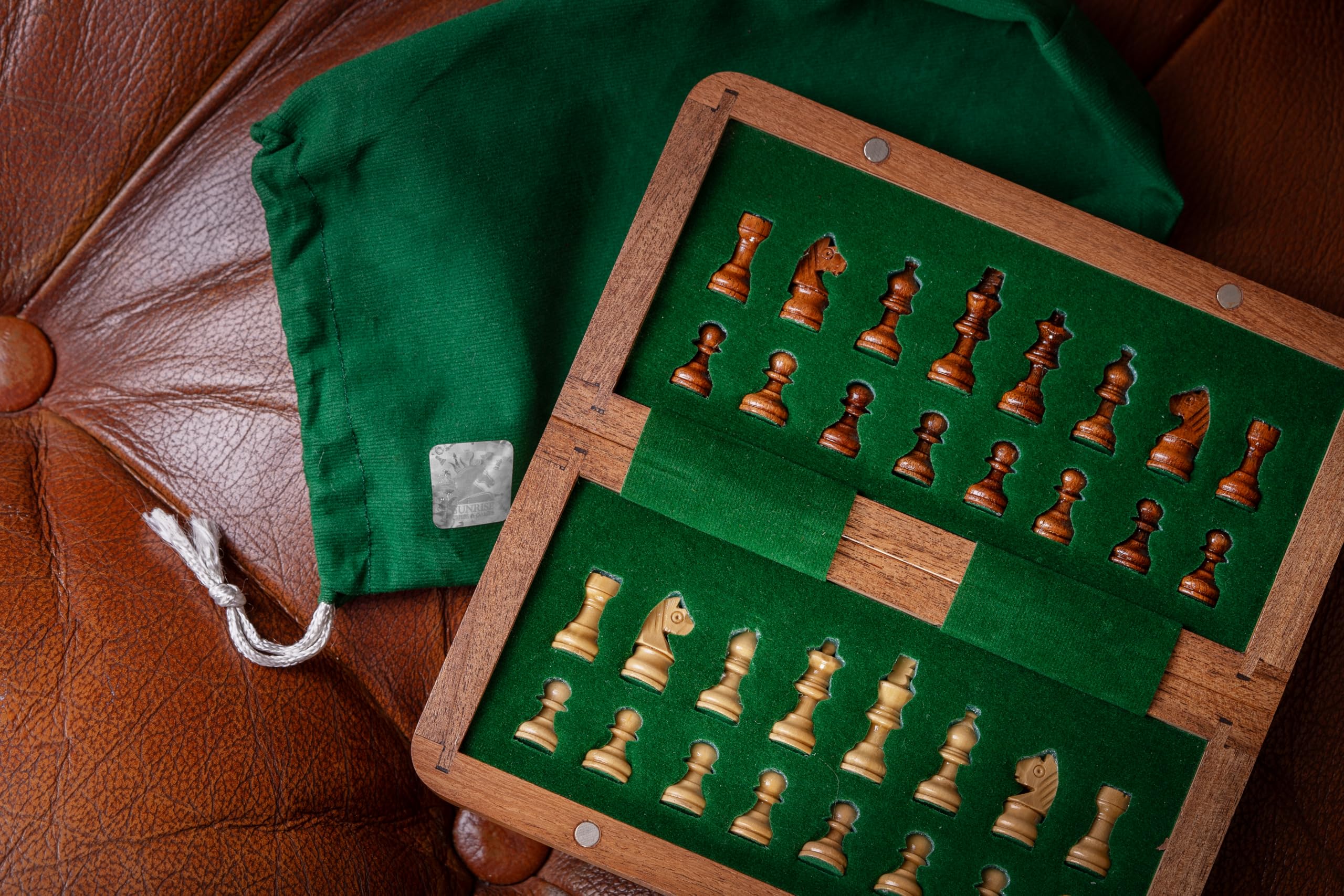Sunrise Chess & Games Eleganti scacchi all'alba, CREA MINI VIAGGI MAGNETICI GIREVOLI CON TRE TEMPI