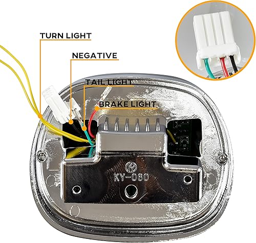 Miniatura 4 de Luz trasera LED ahumada para Harley Davidson 883 1200 Sportster Road King, luz trasera de motocicleta freno señal de giro luz trasera para Street
