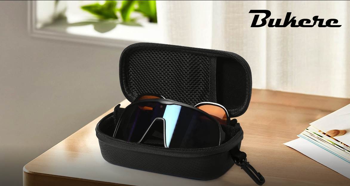 Bukere Double Eyeglasses Case with Adjustable Slots, EVA Hard