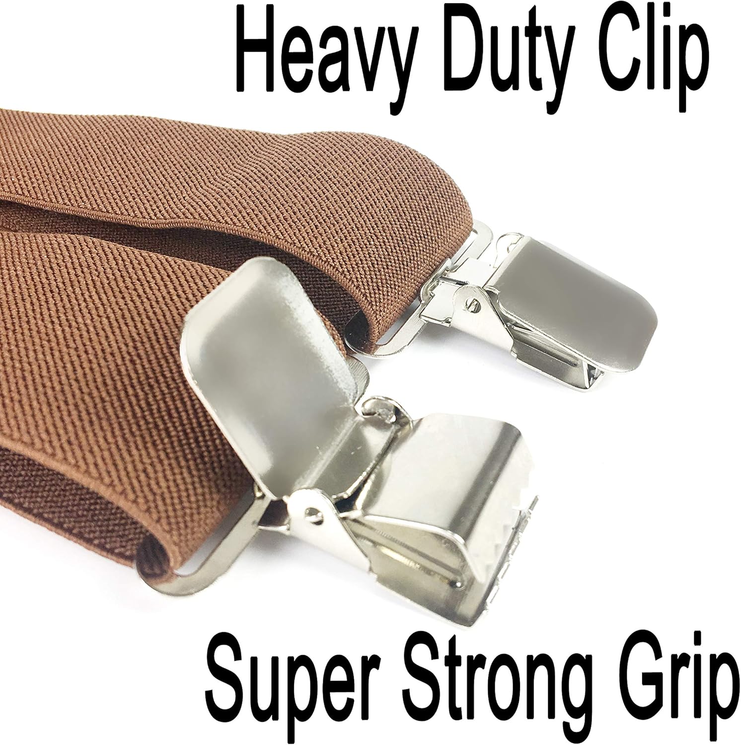 Moulen Men's X-Back 2 Inches Wide Heavy Duty Clips Adjustable Suspenders - Image 4