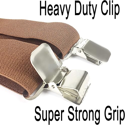 Miniatura 4 de Moulen Tirantes ajustables con clips resistentes de 2 pulgadas de ancho para hombre