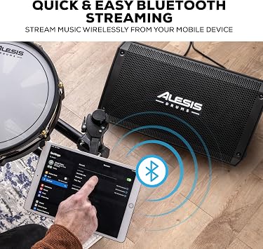 Alesis Strata Core and Strike Amp 12 MK2 - Electric Drum Set with Triple Zone Cymbals, Active Magnetic Hi-Hat, and 12 Inch 2500W Amp Speaker, with Bluetooth