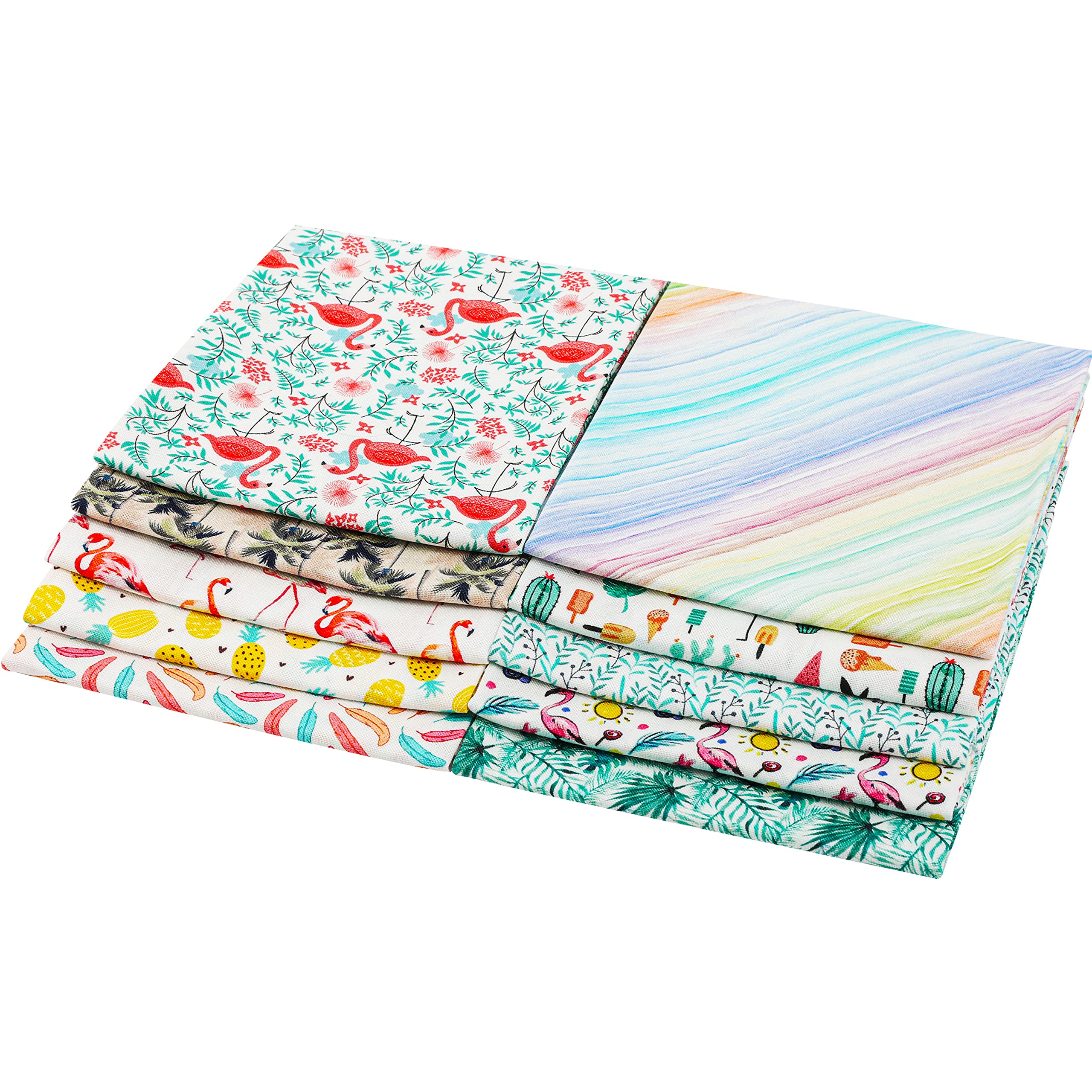 Craftido 10pcs 18”x21”(46x53cm) Fat Quarters Fabric Bundles, Medium Weight 145g, 100% Cotton Fabric for Quilting Sewing - Image 3