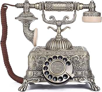 Amazon | レトロな固定電話ロータリーダイヤル付きレトロな電話古い
