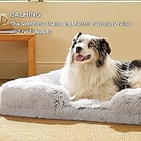 Vista 156 de Bedsure - Cama ortopédica mediana para perros, sofá cama impermeable para perros medianos, espuma de soporte con funda extraíble y lavable, forro