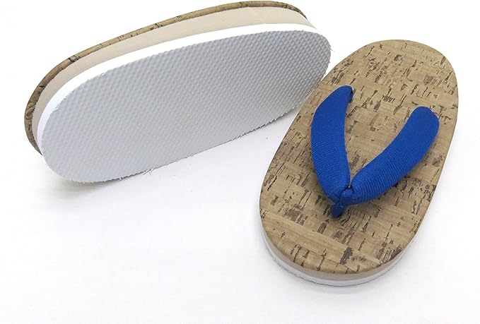 Amazon Co Jp 草履 子供 ゴム草履 キッズ 男の子 コルク風のゴム草履 選べるサイズ 16 5 18 19 5 21 青 Gzo Boy シューズ バッグ