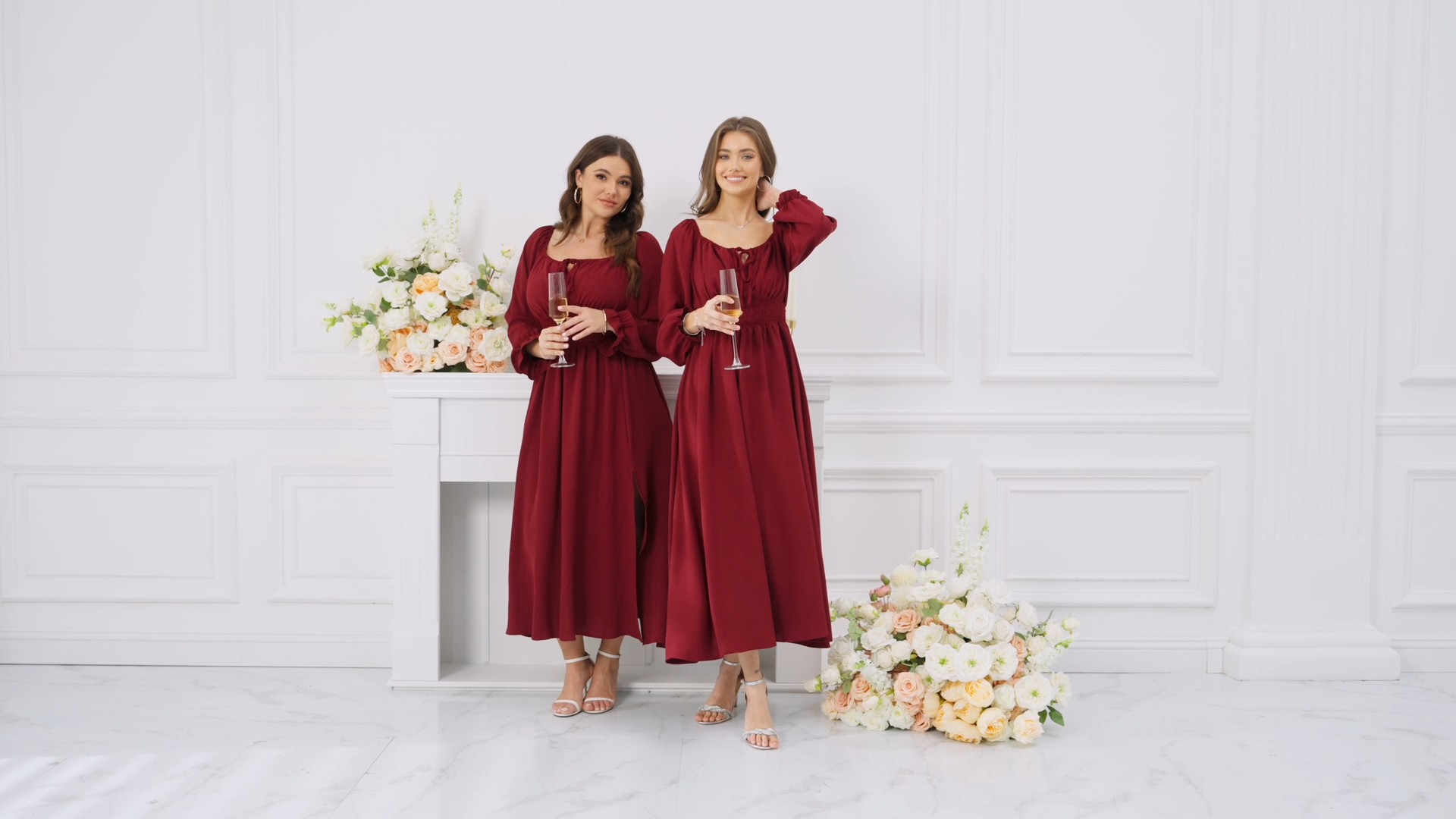 m*126【WIRROW】halfsleeveshirt dress SHESTARR Women's Plus Size Dress Long Sleeve Smocked Dress