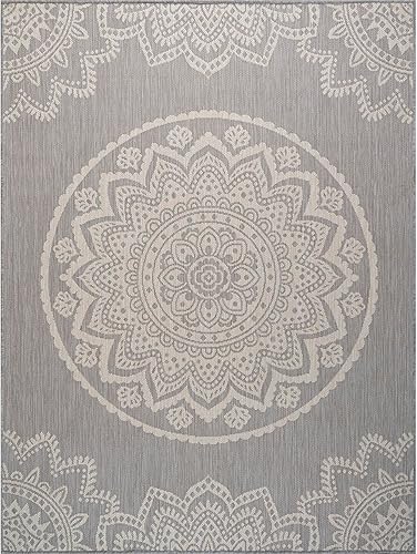 Miniatura 3 de CAMILSON Alfombra de Exterior 6x9 Alfombras Modernas de Área para Interiores y Exteriores, Patios y Porches - Impermeable, Lavable, Que No Se