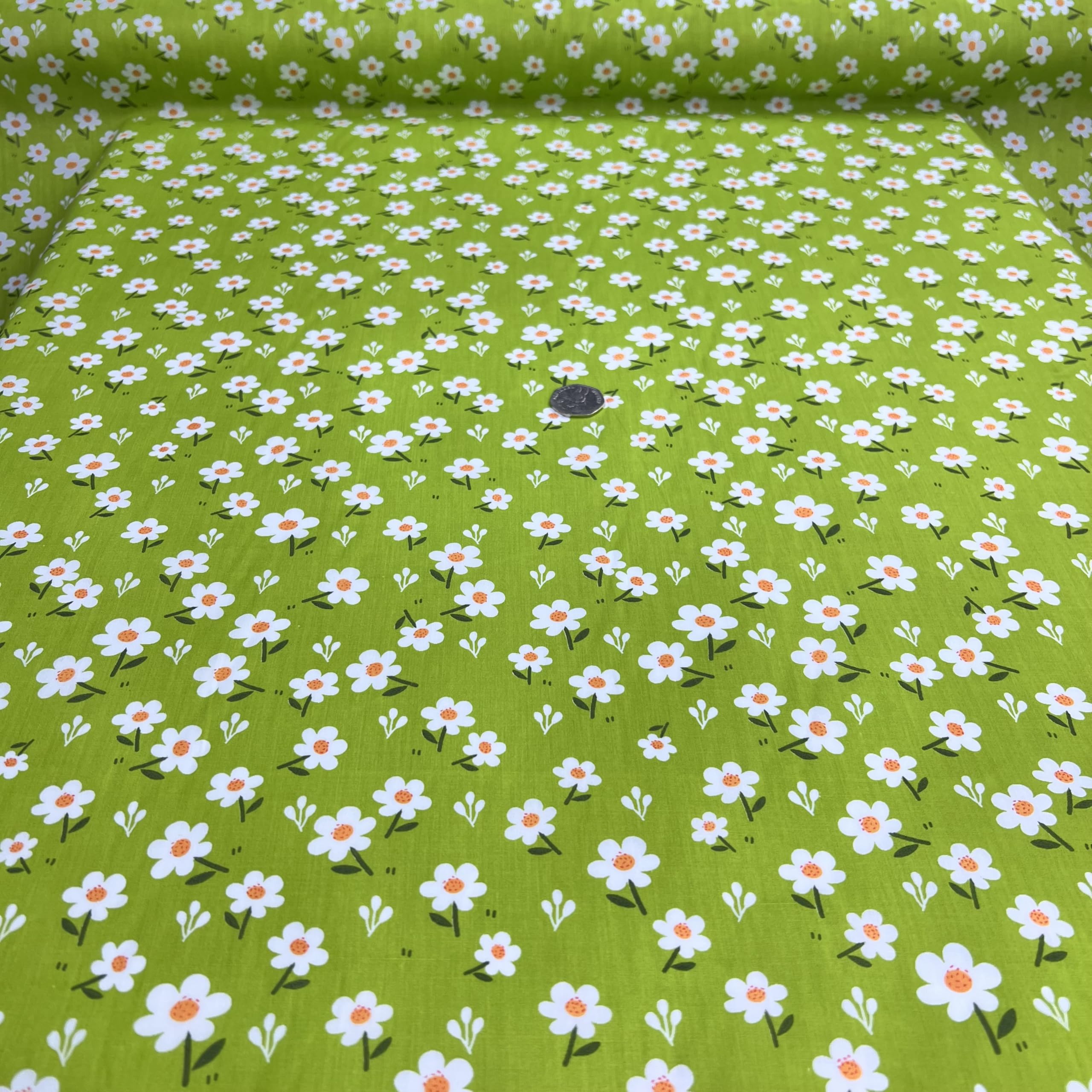 white christmas dresses Blue Ditsy Poplin - Cotton Fabric main image 1