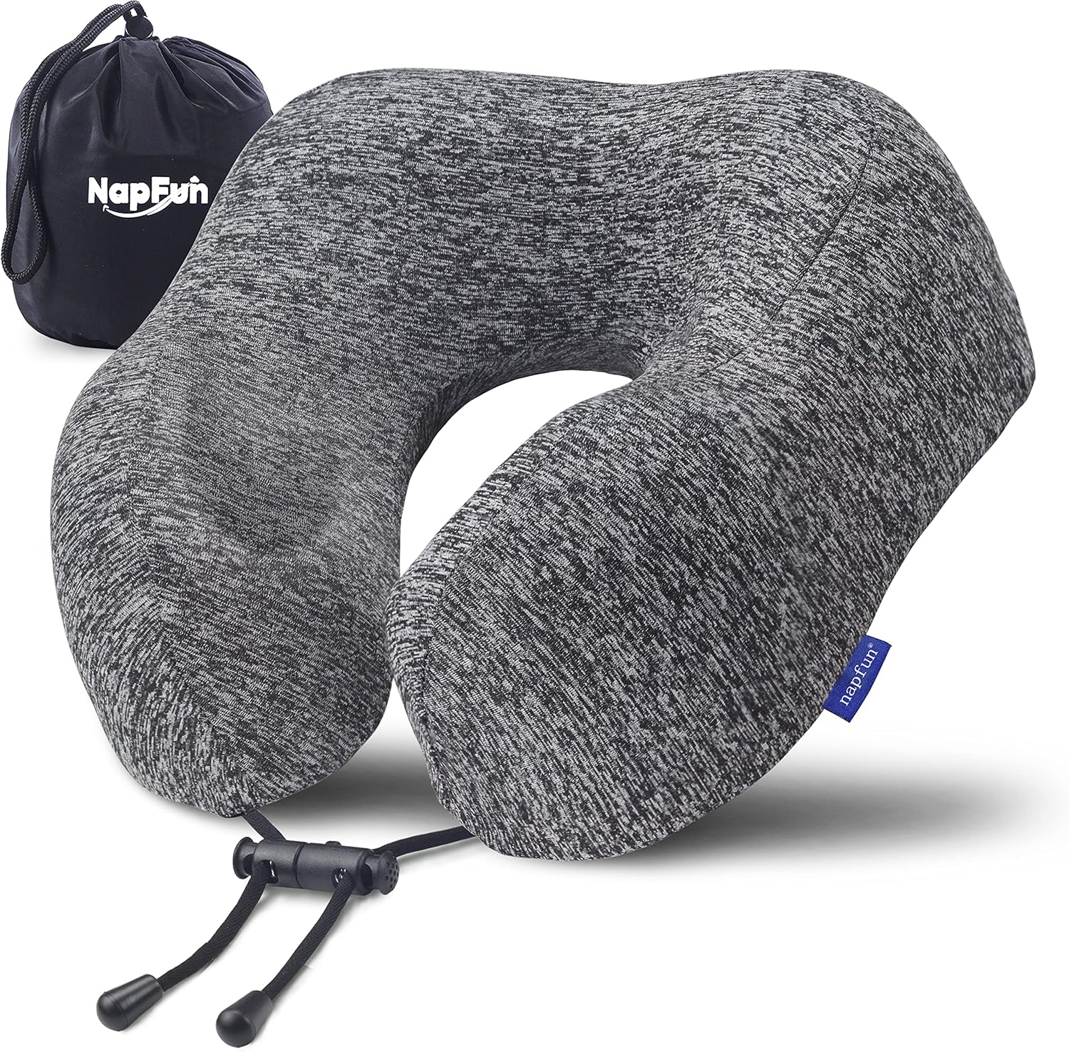 napfun Travel Pillow for Airplane, Premium Memory Foam Neck
