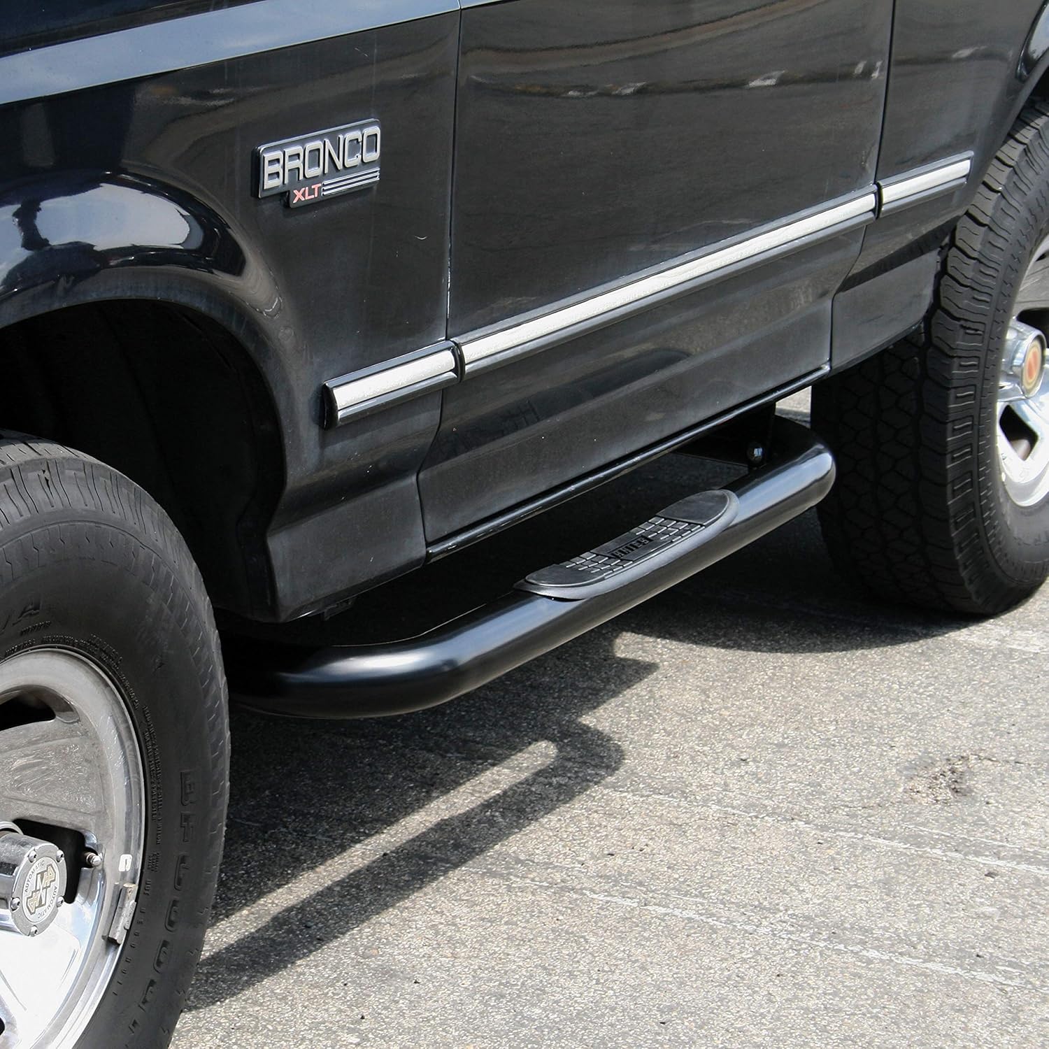 ARIES 203001 3-Inch Round Black Steel Nerf Bars, No-Drill, Fits Select Ford Bronco, F-150