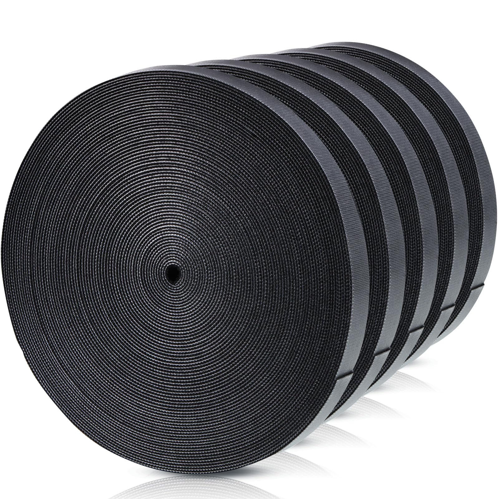 WILLBOND 3/4 in x 90 ft Heavy Duty Hook and Loop Straps, 5 Roll