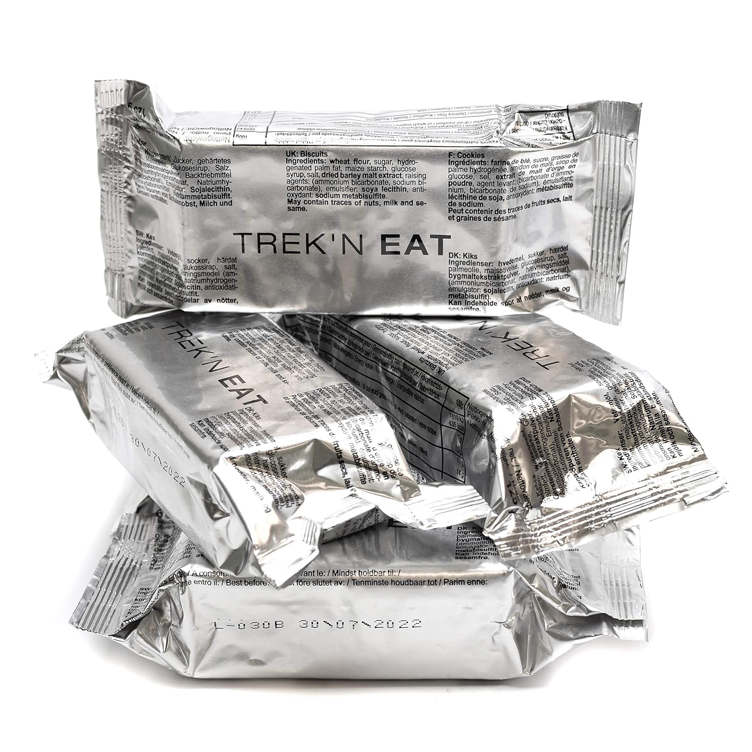 Emergency ration army survival food pack Outdoor Biscuits 125g NATO Army Prepper 4.4 oz pack MRE dried food crackers (5 pack x 4.4 oz)