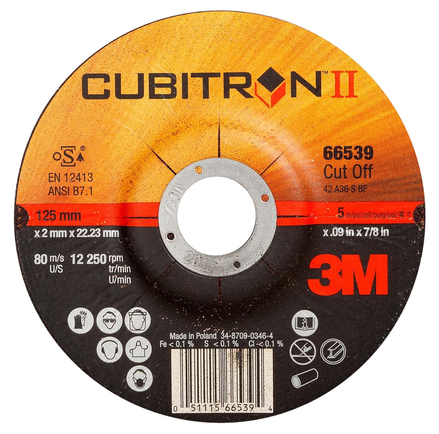 3M Cut-Off Wheel, T27 5 x .09 x 7/8
