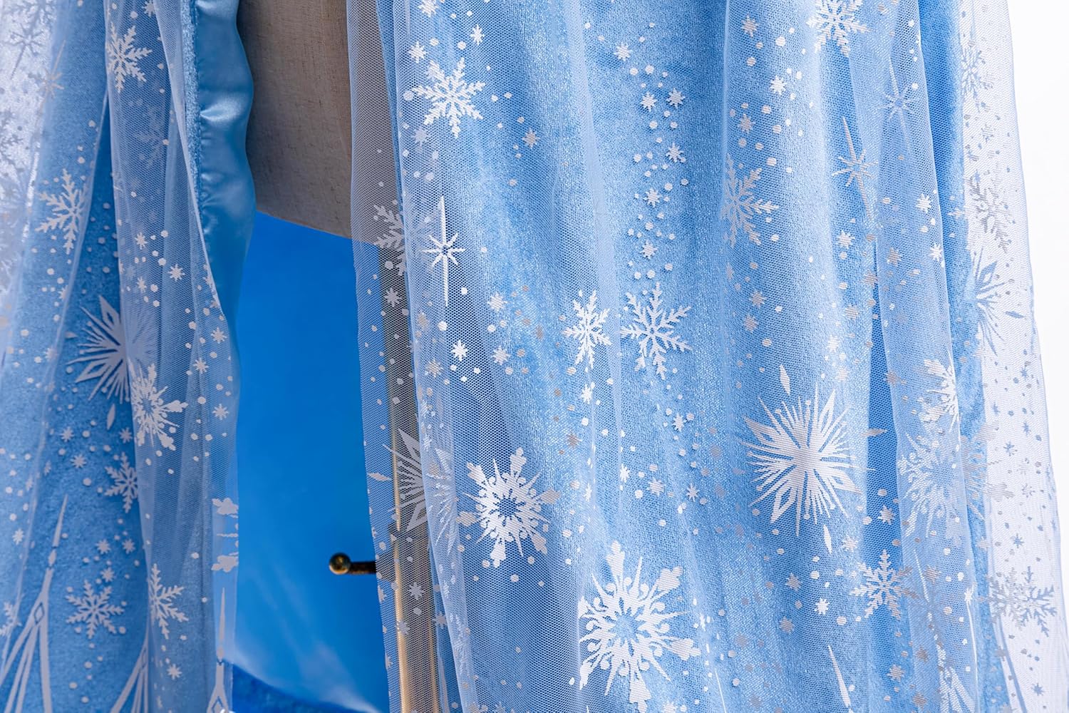 Girls Princess Velvet Cape Kids Elsa Hooded Princess Cape Halloween Snow Cloak Costume 2-10Years - Image 7