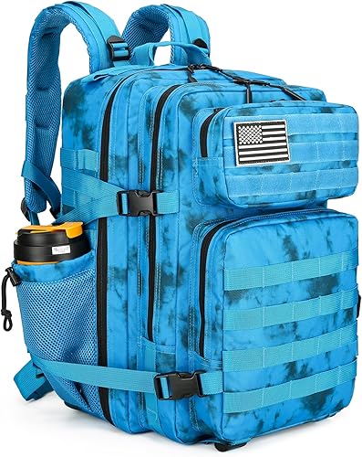 Miniatura 21 de Mochila táctica de asalto de 45L, paquete de asalto de 3 días con Molle, mochila impermeable y resistente al agua, mochila para mochilas tácticas,