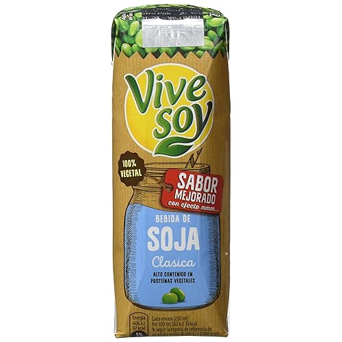 Vivesoy Bebida de Soja - Paquete de 3 x 250 ml - Total: 750 ml