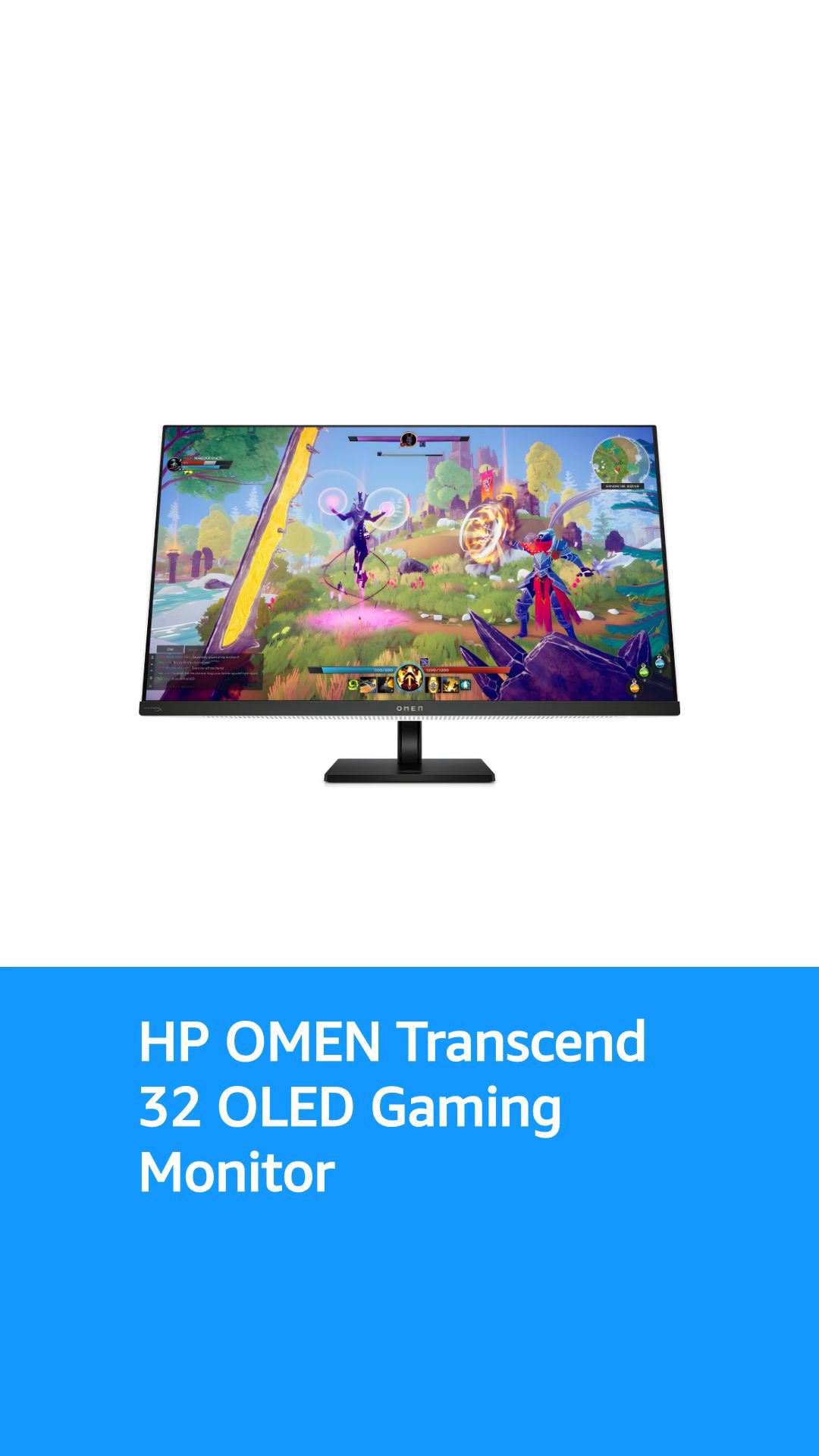 OMEN Transcend 31.5” 4K UHD (3840 x 2160), QD-OLED Panel, 240 Hz