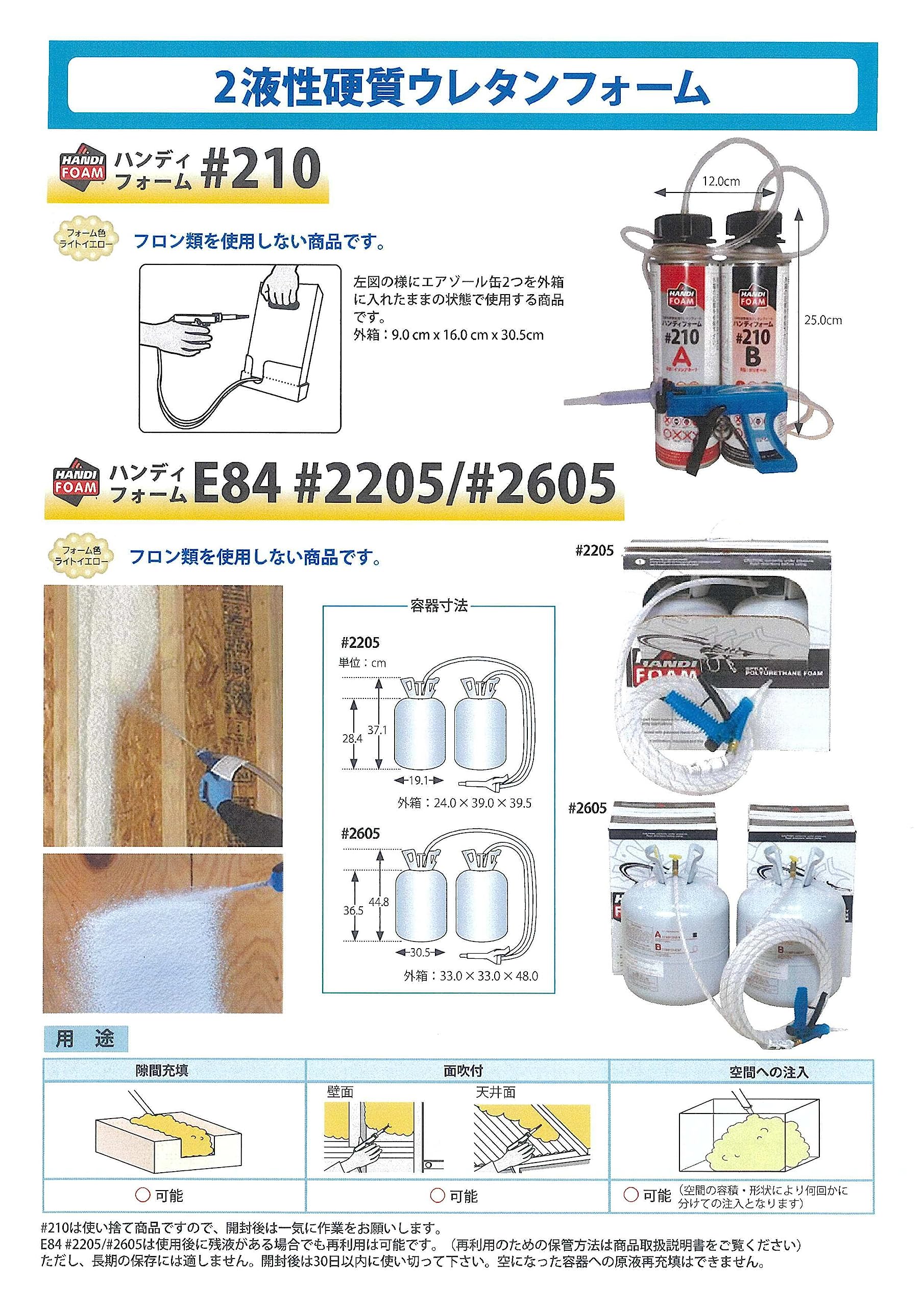 Amazon.co.jp: 2液性硬質ウレタンハンディフォームE84#2205: 産業 