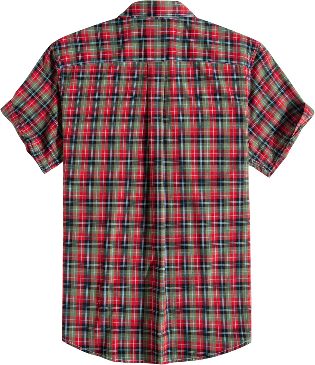 Mens Oxford Shirt Short Sleeve Regular Fit Casual Button Down Shirt with Pocket - Image 2