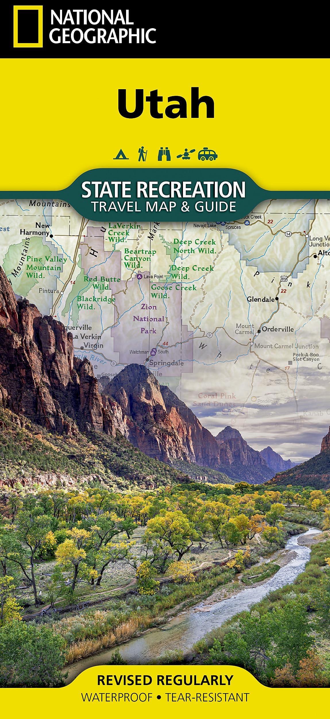 Utah State Recreation Map - National Geographic State Travel Map and Guide