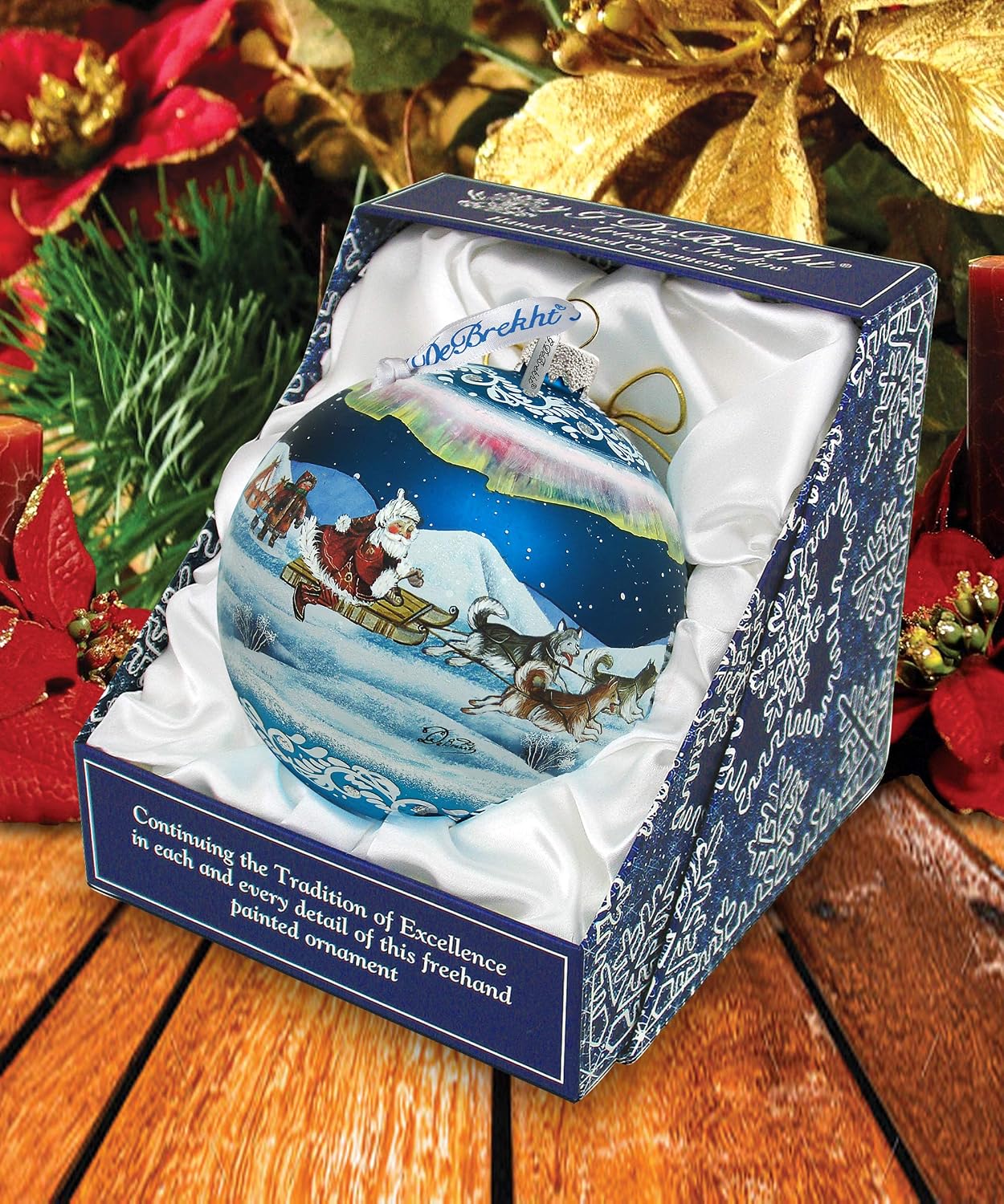 Limited Edition, Oversized Northern Light Ball Glass Ornament, Christmas Decor - 73856 by G.DeBrekht