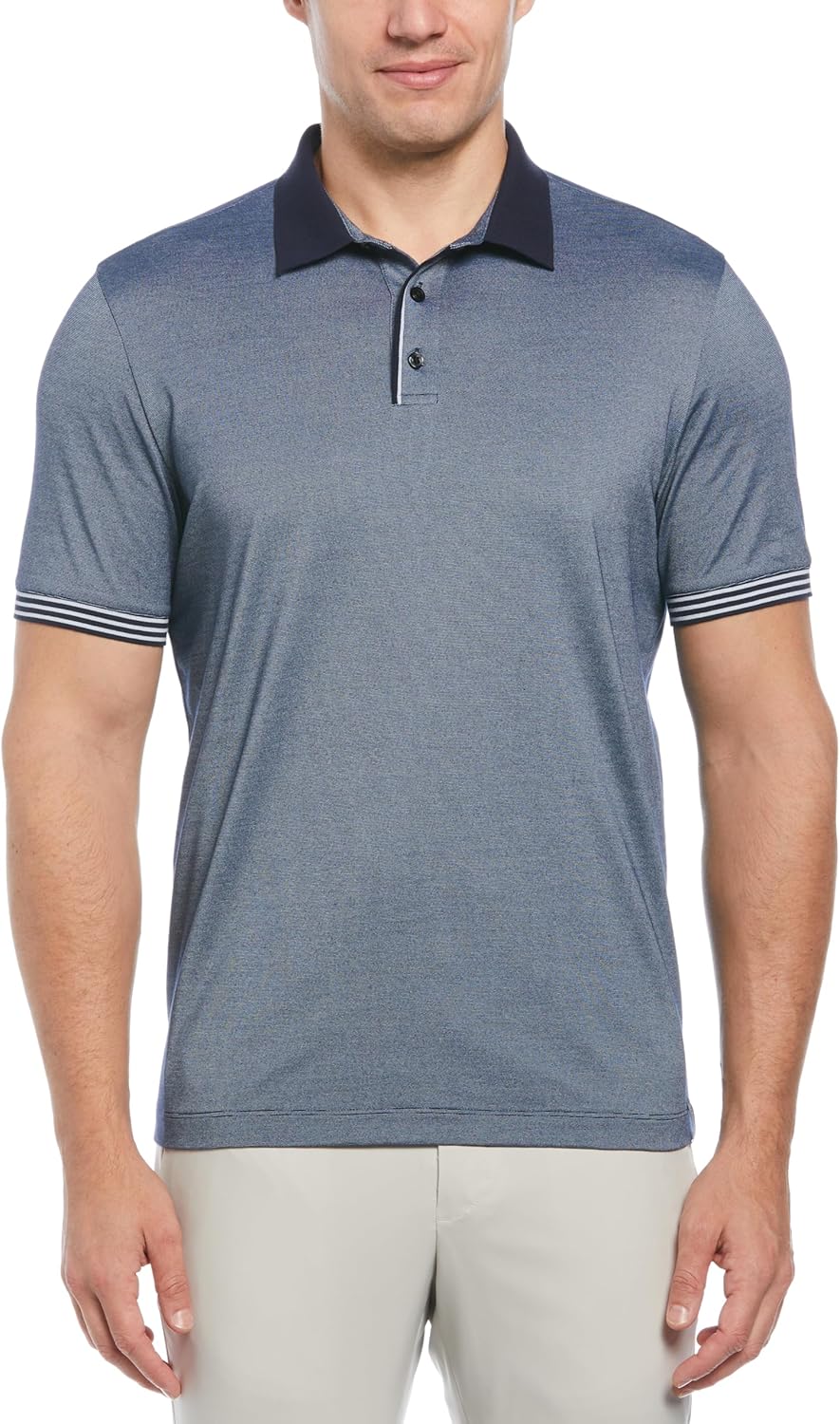 Perry Ellis Men's Icon Polo Shirt with Solid, Breathable, Moisture-Wicking Fabric (Sizes Small-5xl)