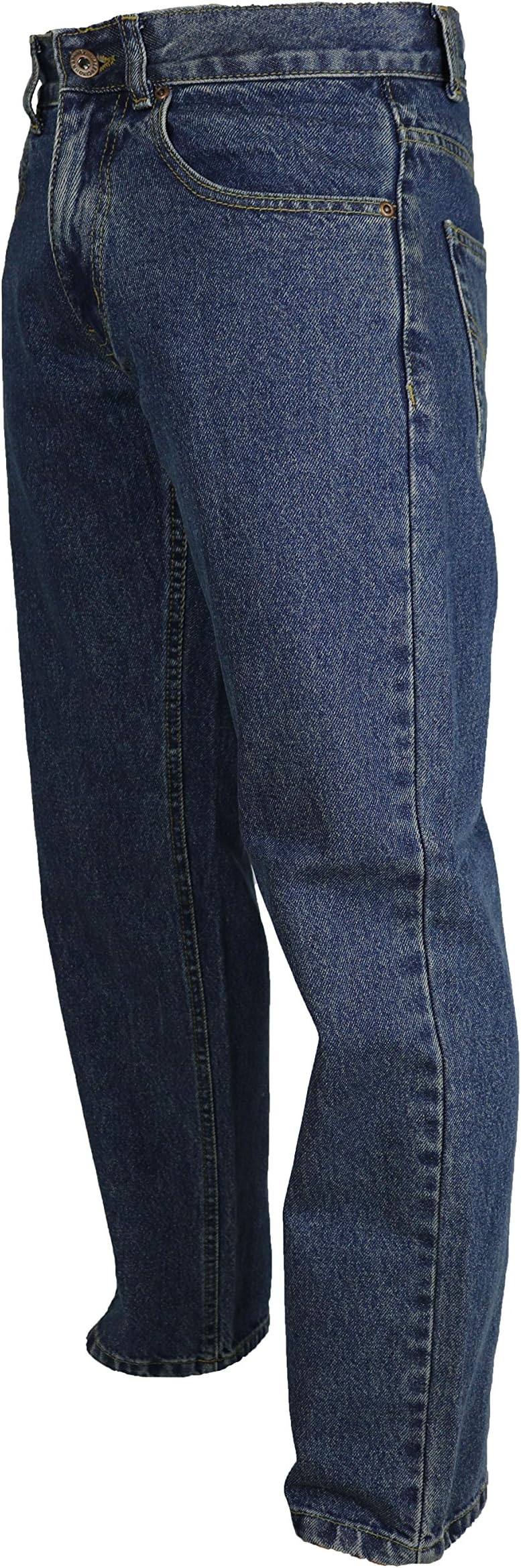 Mens Comfortable RV Basic Stonewash Blue/Indigo Jeans Plain Sizes 30-48 Leg 27, 29, 31, 33