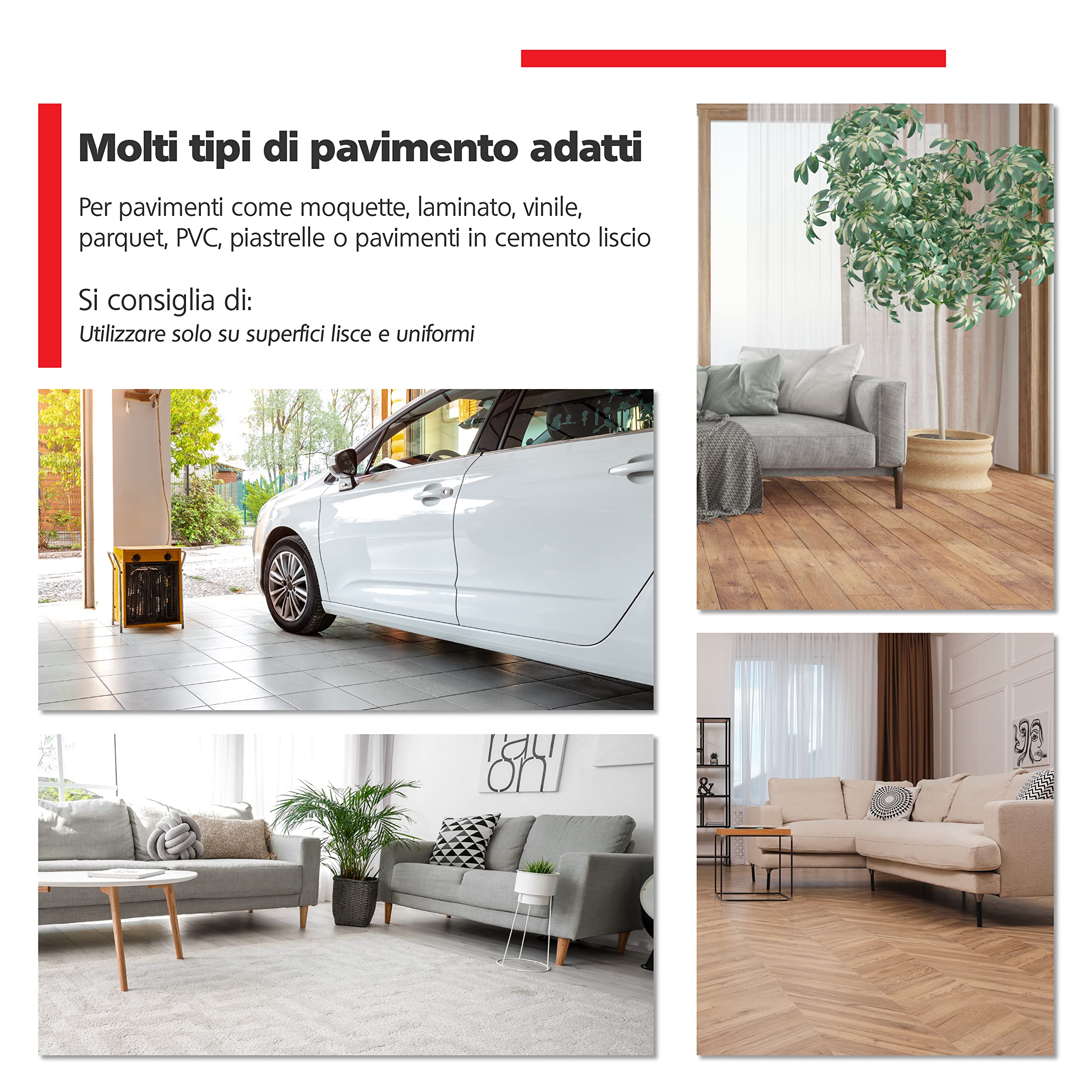 Set 4 Ruote Per Mobili 50mm Nero - Girevoli Con Freni, Portata 50kg Cad. - Foto 3