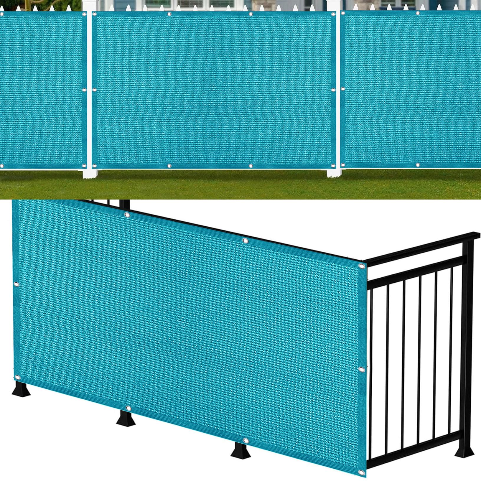 Voile d'ombrage bleu ciel pour ombrager une pergola de jardin en été