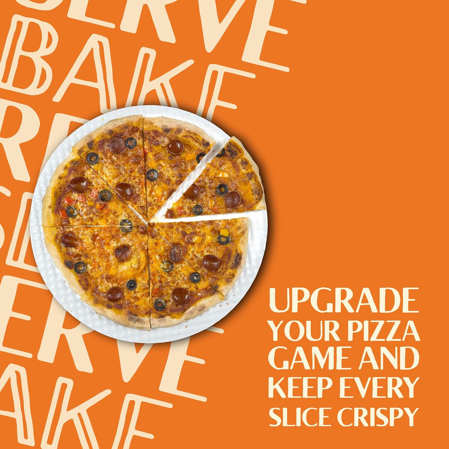 Urban Slicer Pizza Worx - 14" Multi-Purpose Pizza Trays - Reusable Cutting Mat - Perfect for Reheating - 6 Count