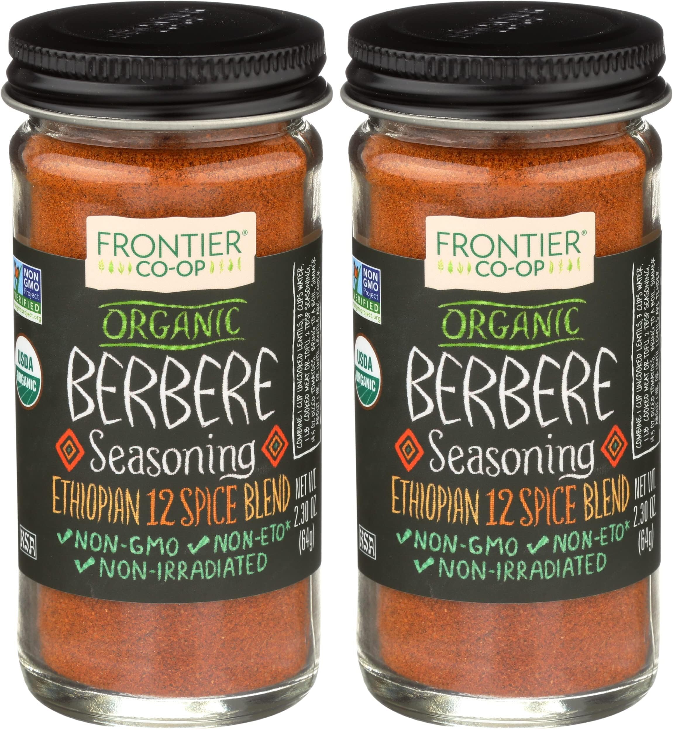 Frontier Organic Seasoning, Berbere, 2.3 Ounce (Pack of 2)
