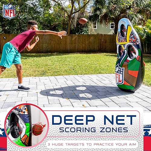 Vista 6 de Franklin Sports Juego inflable de lanzamiento de objetivos – Juego de mini juego de lanzamiento para niños, portátil para interiores y exteriores