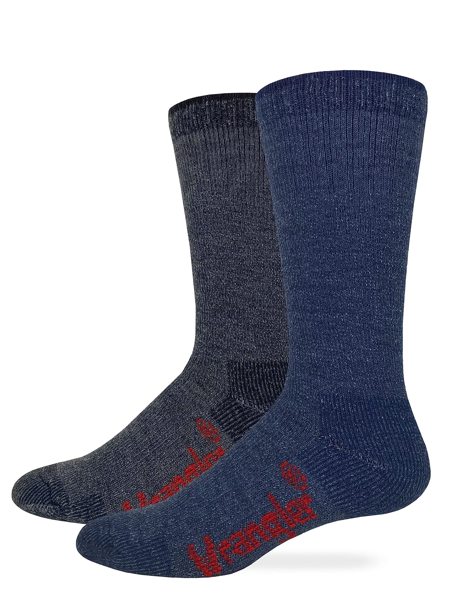 Wrangler Calcetines de lana merino ultra Dri para hombre, de media pantorrilla, paquete de 2 pares