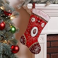 Vista 2 de Bucilla, Holiday Elegance, kit de medias de fieltro con apliques, 18 pulgadas