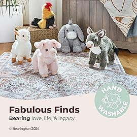 Bearington Donny Plush Donkey Stuffed Animal, 10.5 Inch