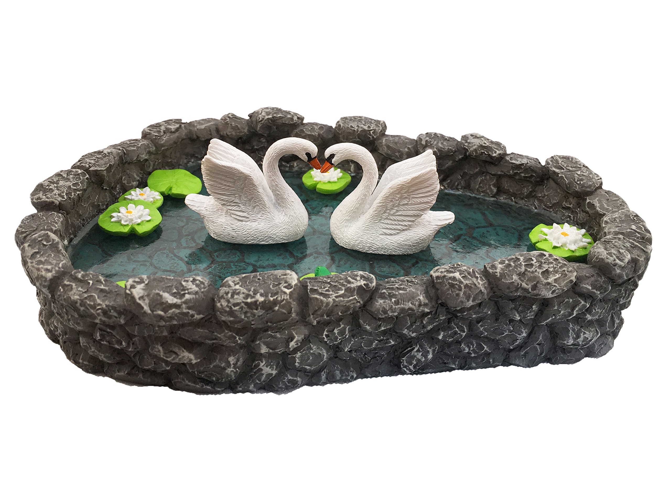 小物 WILD SWANS PONT Amazon.com : GlitZGlam Mini Swan Pond - Love is in the Air