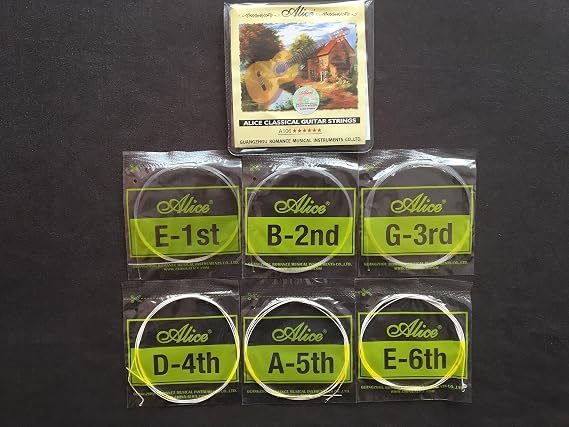 Alice A106 Classic Concert Guitar Strings, Nylon, Hard Tension