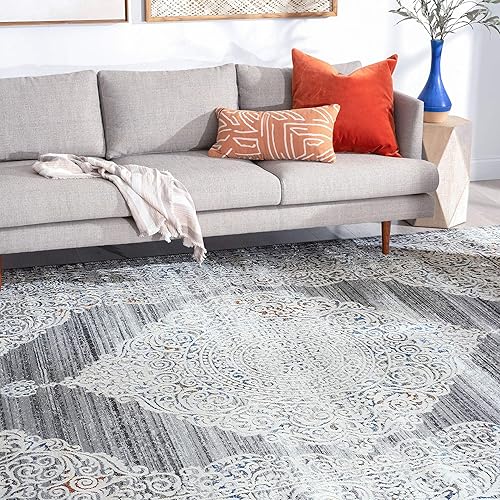 Miniatura 1 de Veda Gray - Alfombra para pasillo entrada o vestíbulo 2 x 3