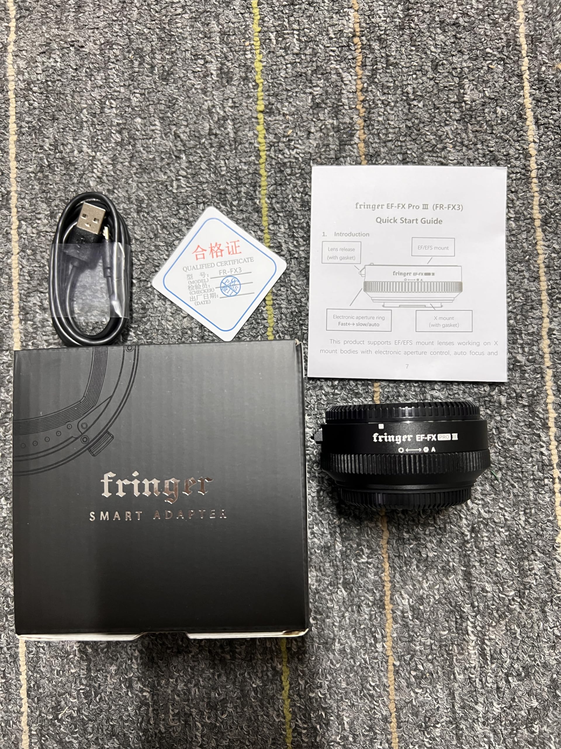 Fringer EF-FX Pro III adapter do autofokusa do EOS Tamron Sigma obiektyw do aparatów bezlusterkowych FX X-T3 XH1 X-E3 XT20 X-Pro2 X-T2 X-T4 X-A X-E1 X-M1 XT1 X-T30. (EF-FX Pro III)