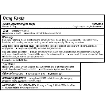 Halls Strawberry Flavor Menthol Drops, 30 Count