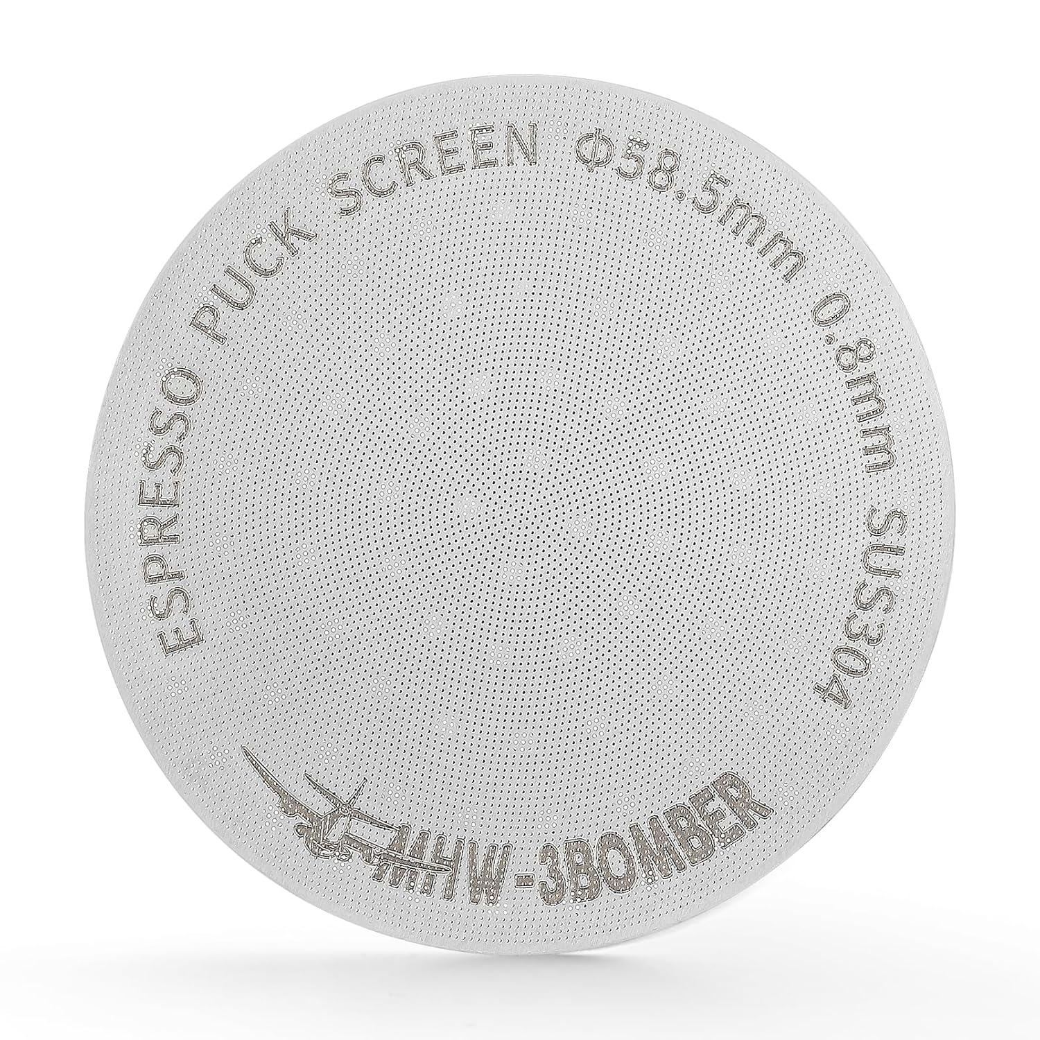 MHW-3BOMBER 58 5mm Espresso Puck Screen with Round Hole Espresso Filter 0 8mm Thickness Stainless Steel Coffee Reusable