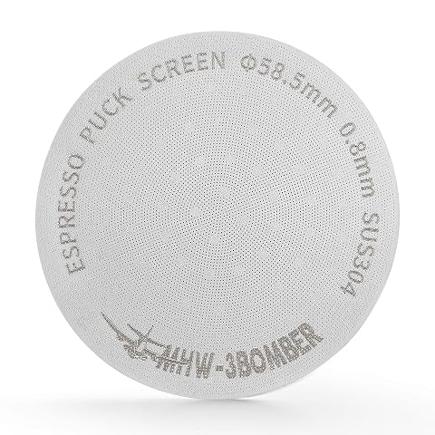 MHW-3BOMBER 58 5mm Espresso Puck Screen with Round Hole Espresso Filter 0 8mm Thickness Stainless Steel Coffee Reusable