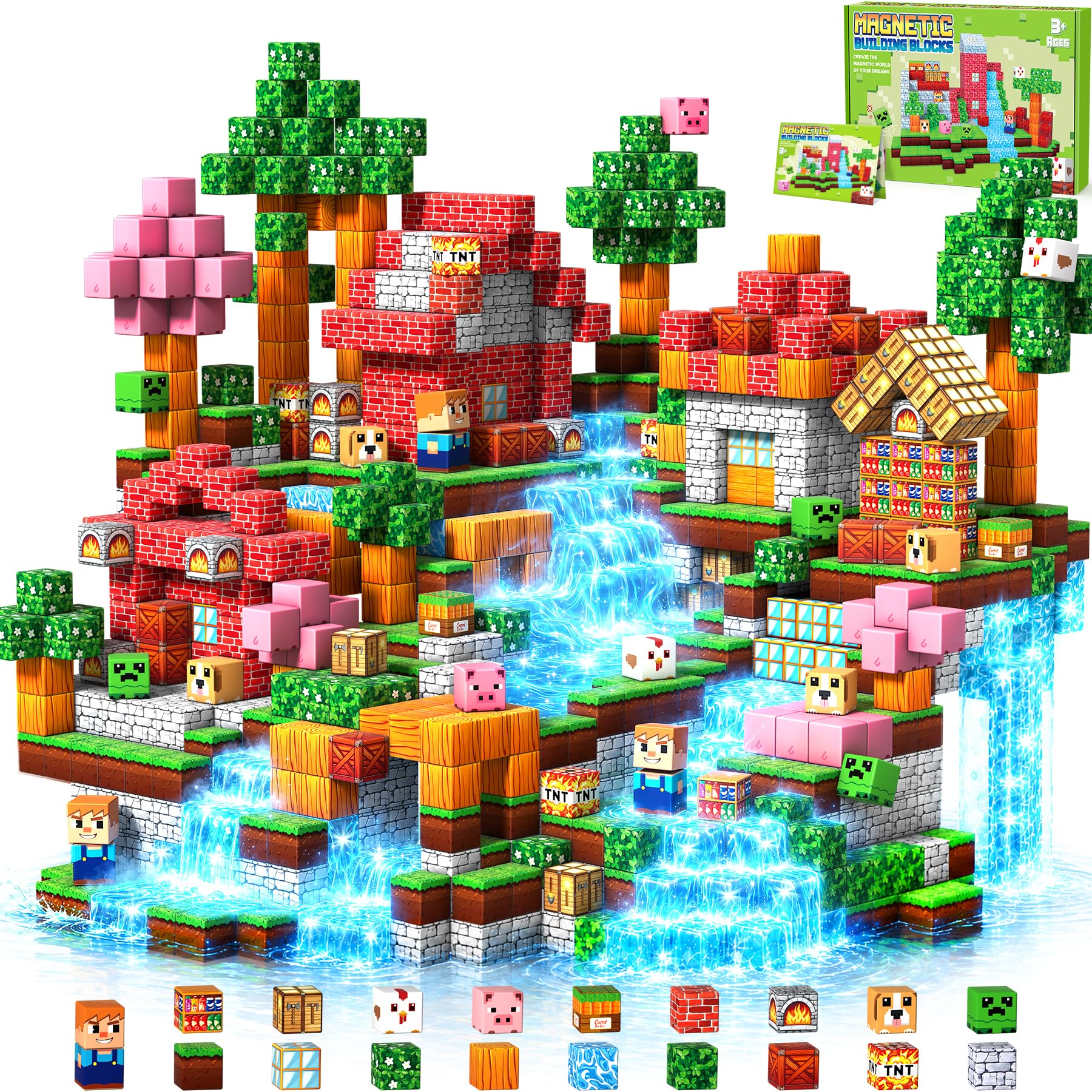 COOLJOYA Magnetische Bausteine, Magnetbausteine Magnetspielzeug Kinder, Ostern Geschenke Kinder, Magnetisches Spielzeug für Kinder ab 3 4 5 6 7 8 9, Magnetspiel Kinder für Jungen und Mädchen LKW