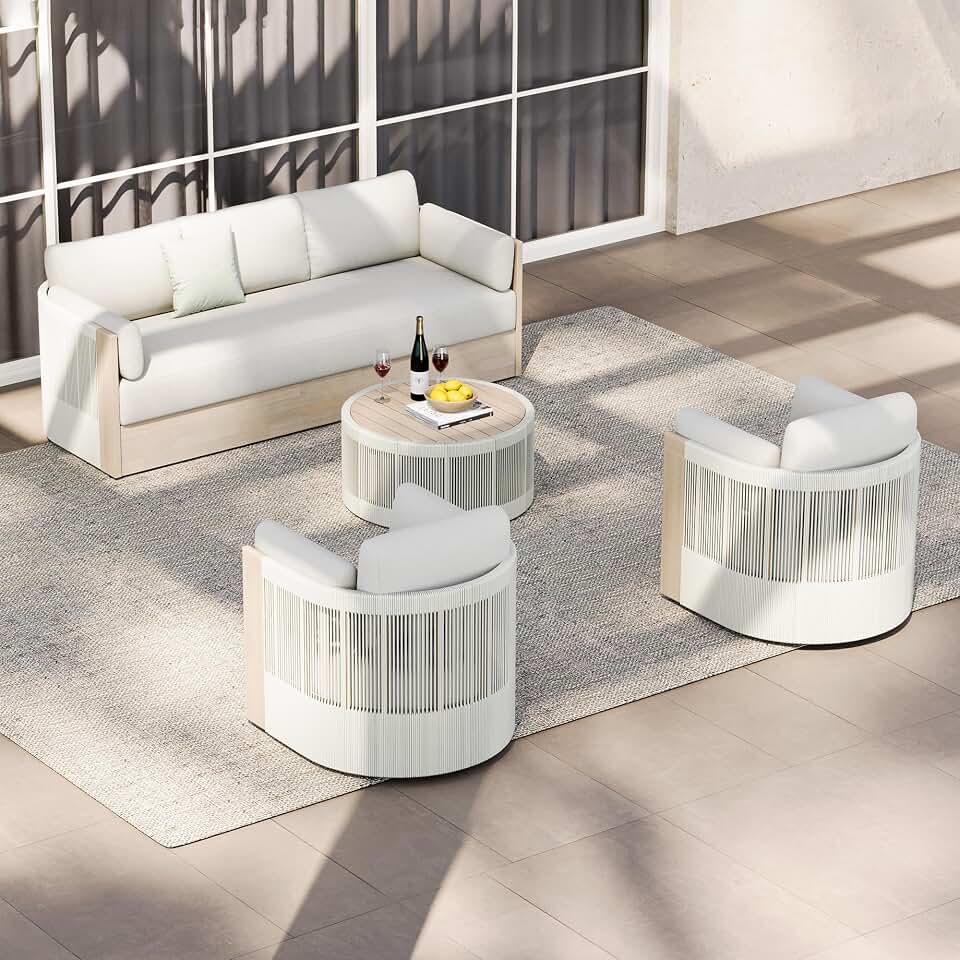 CHITA Outdoor Furniture Set 4 Piece, 5-Seats Patio Conversation Set