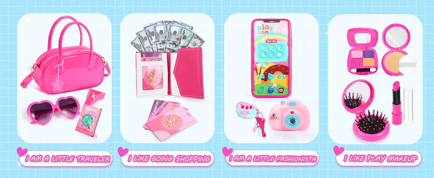 Amazon.com: INNOCHEER Little Girls Purse, Toddler Purse Flower
